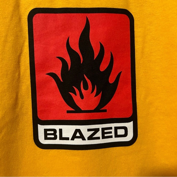 Yellow ‘Blazed’ Graphic Tee - Picture 2 of 6